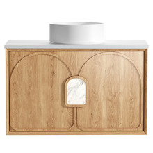 Laguna 900mm Wall Hung Vanity Package with Shaving Cabinet